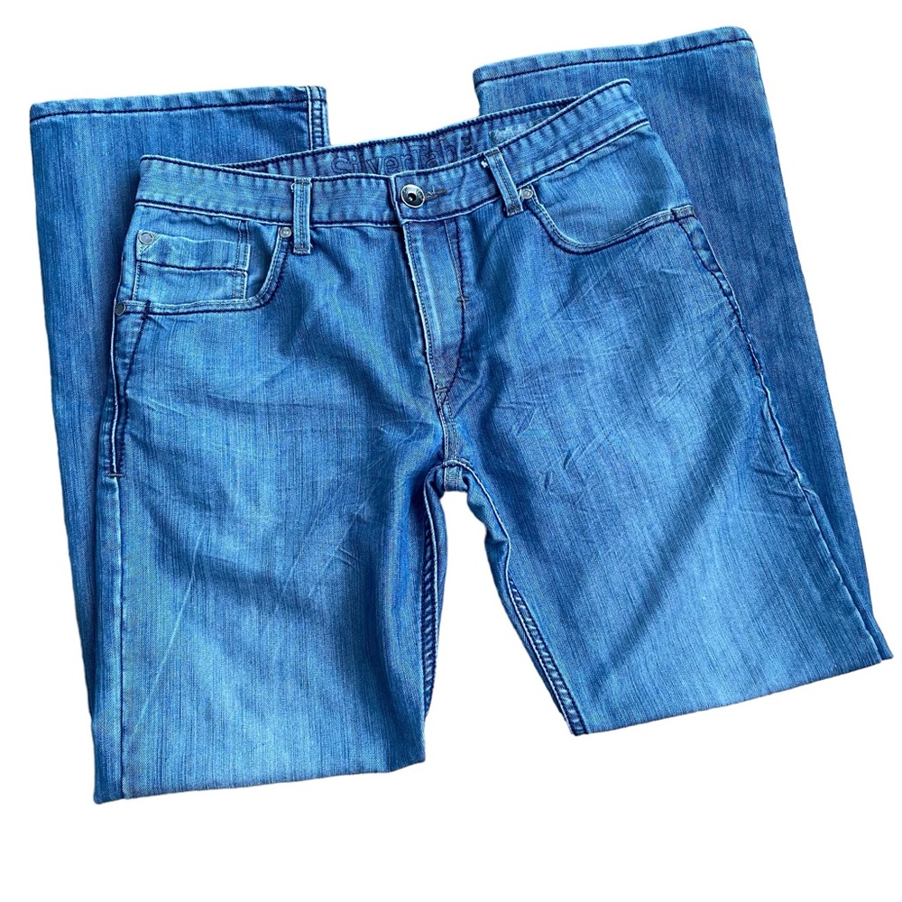 Levis SilverTab Bootcut Jeans 32 x 32 Western Lightwash Blue Gray Color Y2K - Picture 2 of 12